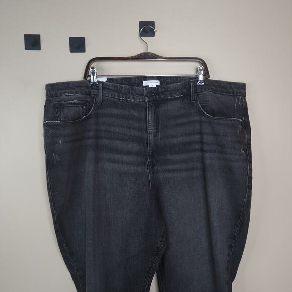 Good American Good Girlfriend High Rise Comfort Jean in Washed Black Size 22 - Picture 2 of 11
